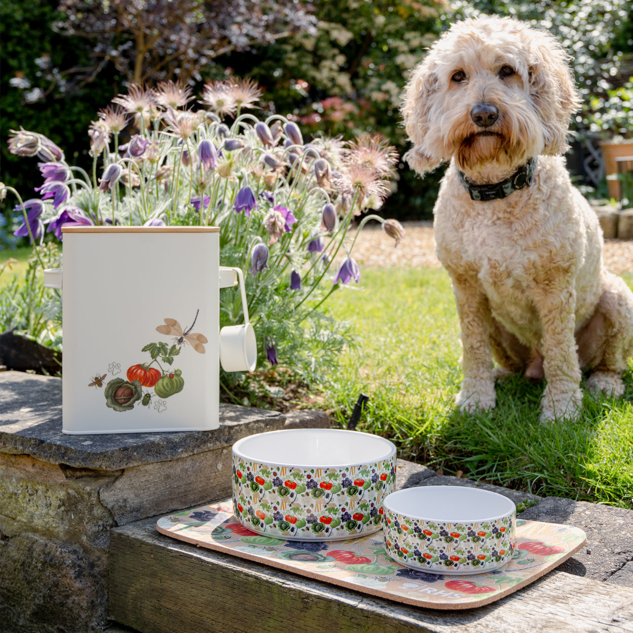 Royal Horticultural Society Pets in the Garden Food Storage Tin & Scoop