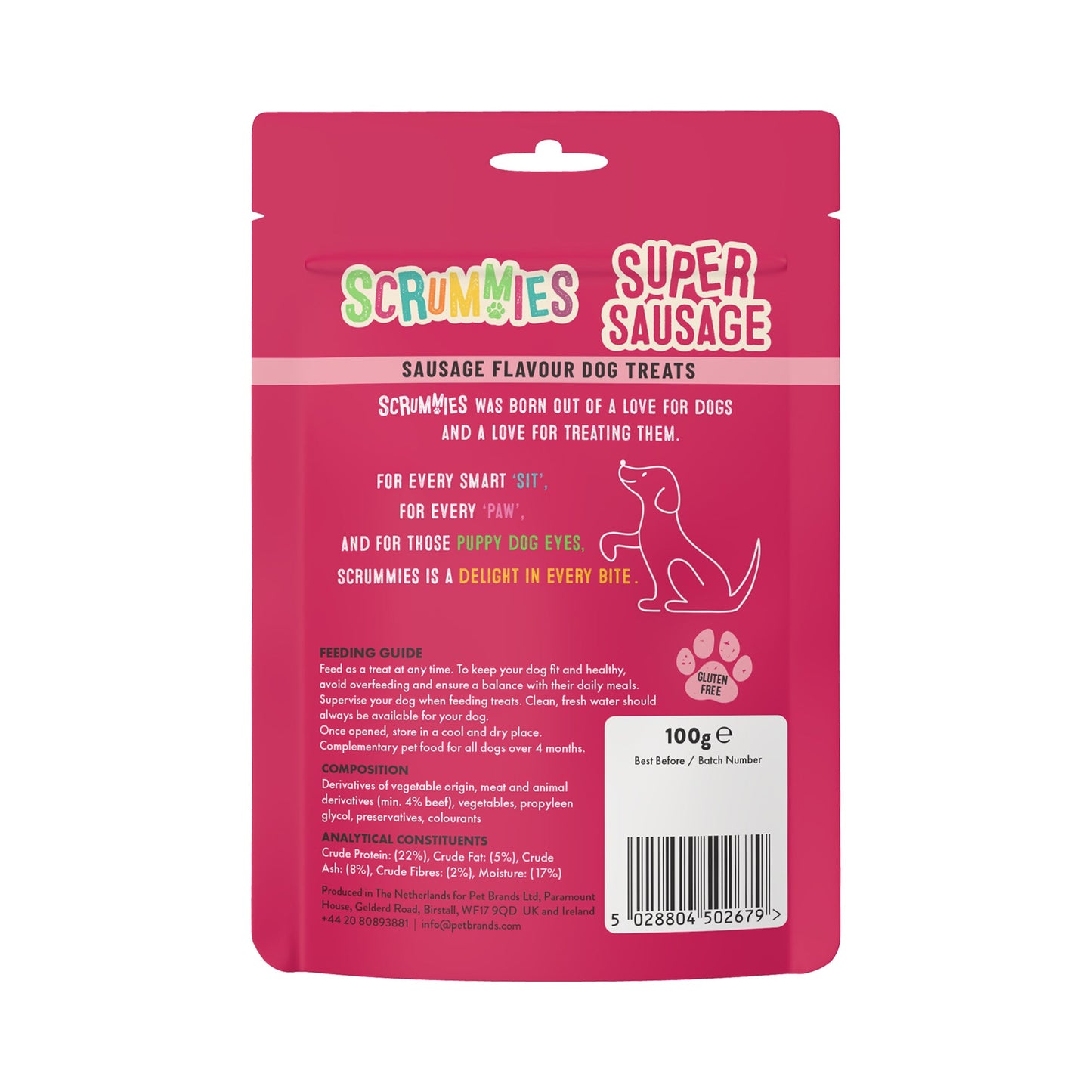 Scrummies Super Sausage Dog Treat | 100g