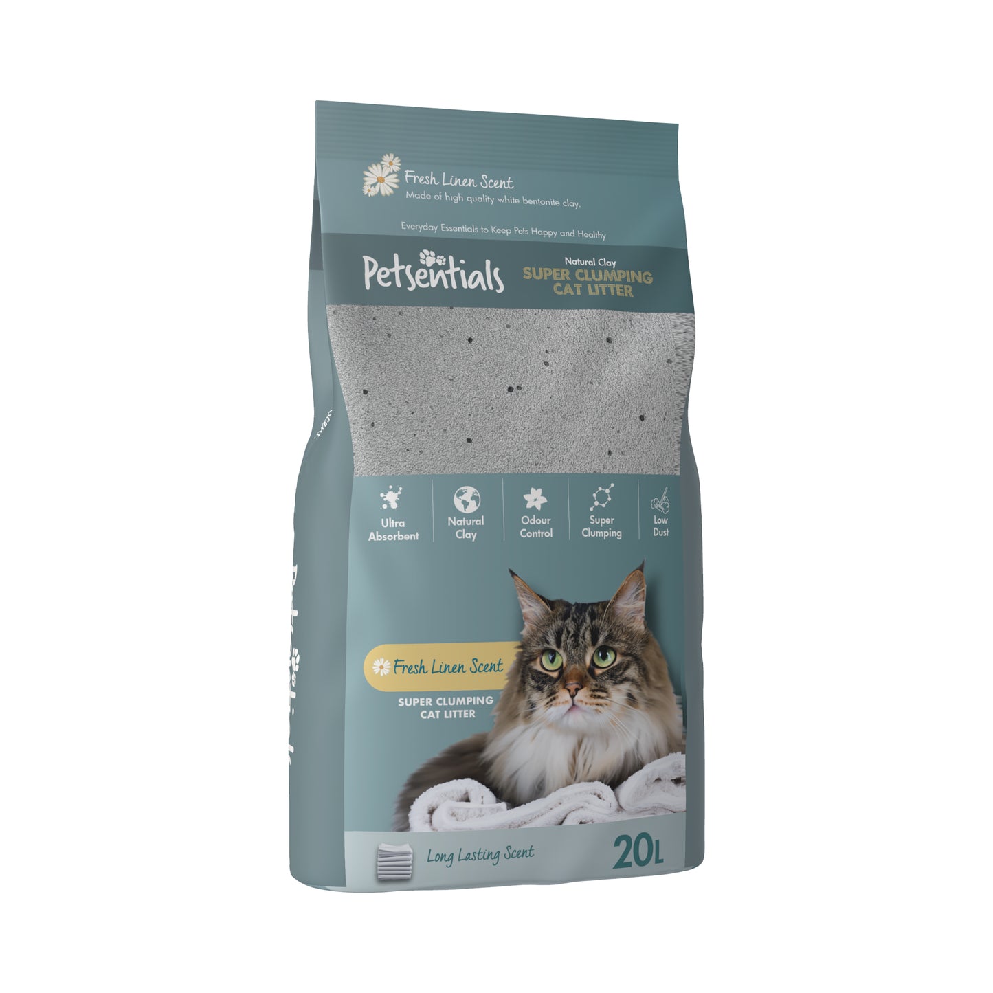 Petsentials Super Clumping Cat Litter Fresh Linen Scent