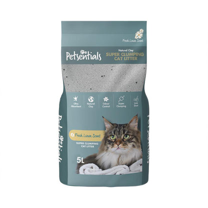 Petsentials Super Clumping Cat Litter Fresh Linen Scent