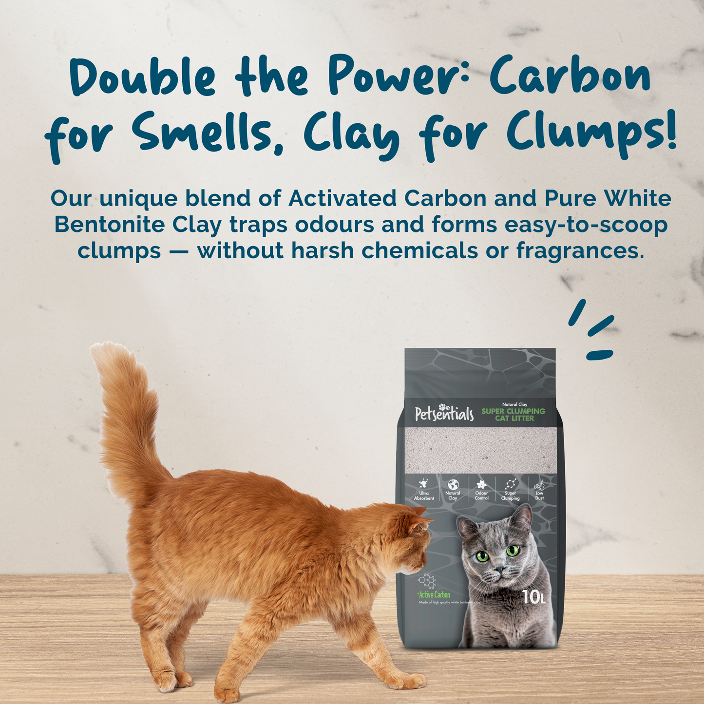 Petsentials Super Clumping Cat Litter with Activated Carbon