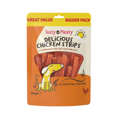 Tasty & Meaty Delicious Chicken Strips Adult Dog Treats