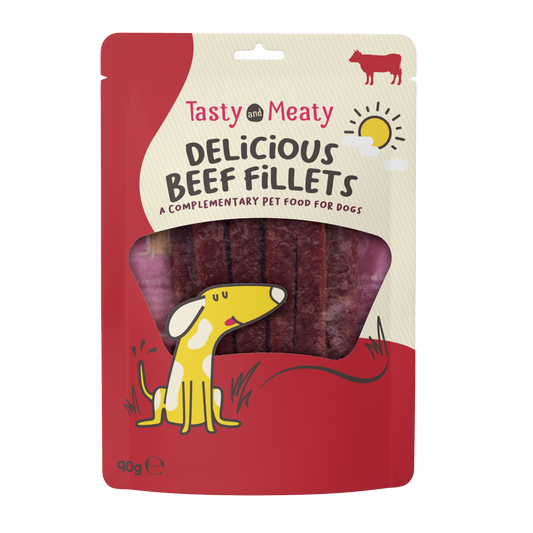Tasty & Meaty Delicious Beef Fillets Adult Dog Treats | 90g