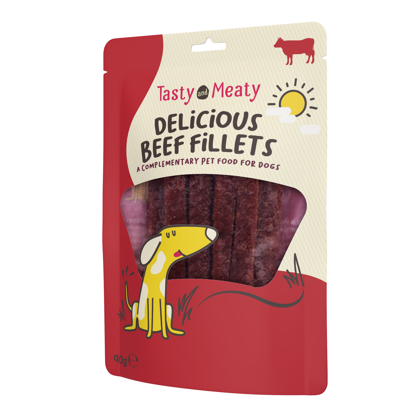 Tasty & Meaty Delicious Beef Fillets Adult Dog Treats | 90g