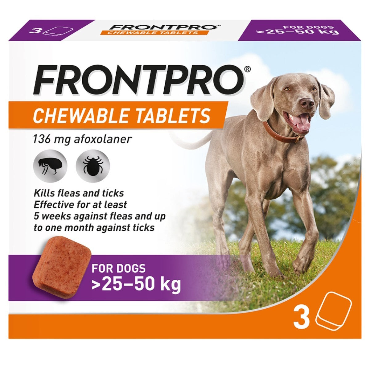 FRONTPRO® Chewable Tablets Flea and Tick Treatment for Dogs