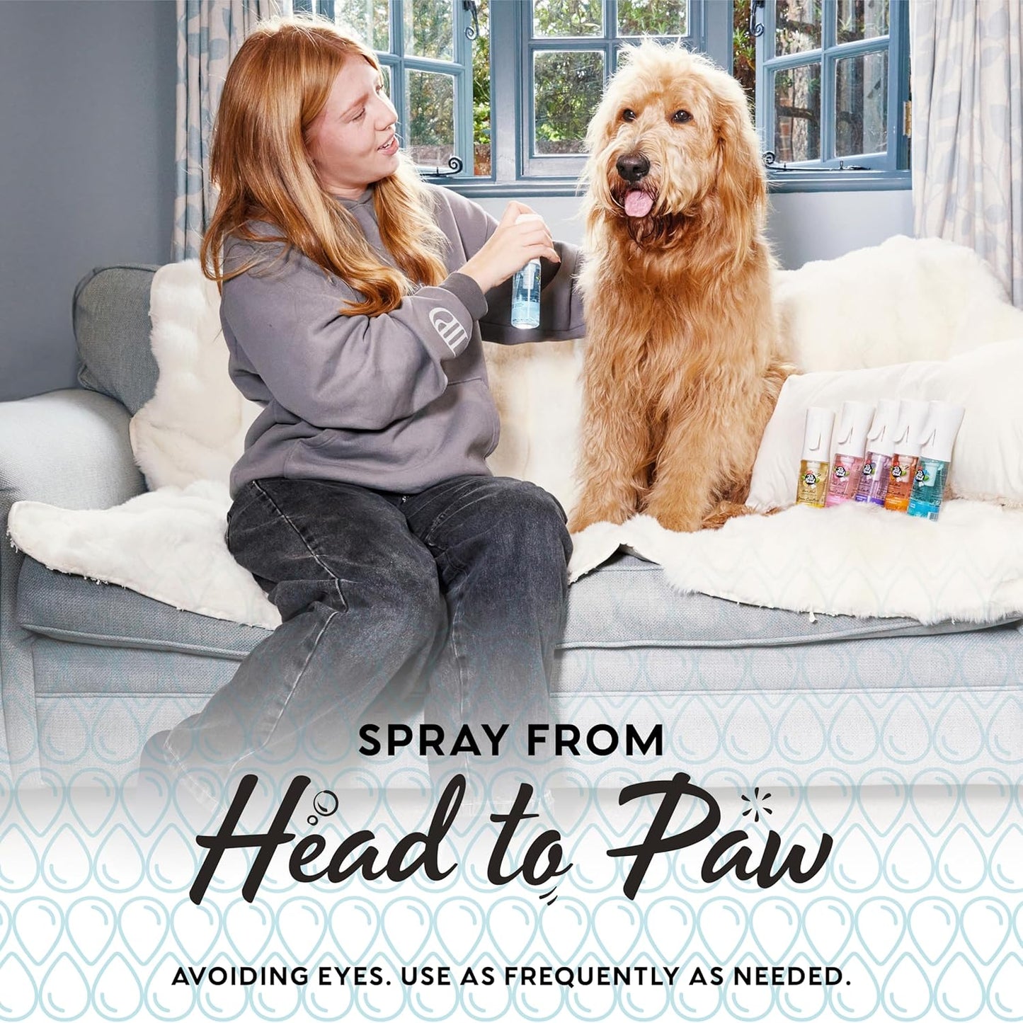 Pet Head Hair Mist Dog Deodorising Spray Sea Salt