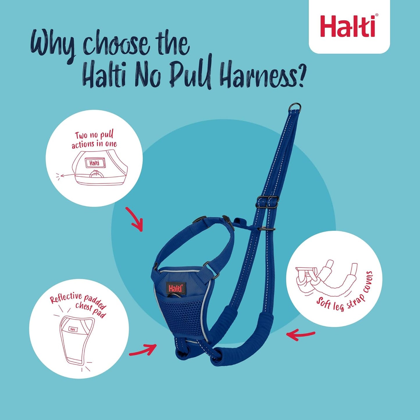 Halti Train No Pull Harness Deep Walnut