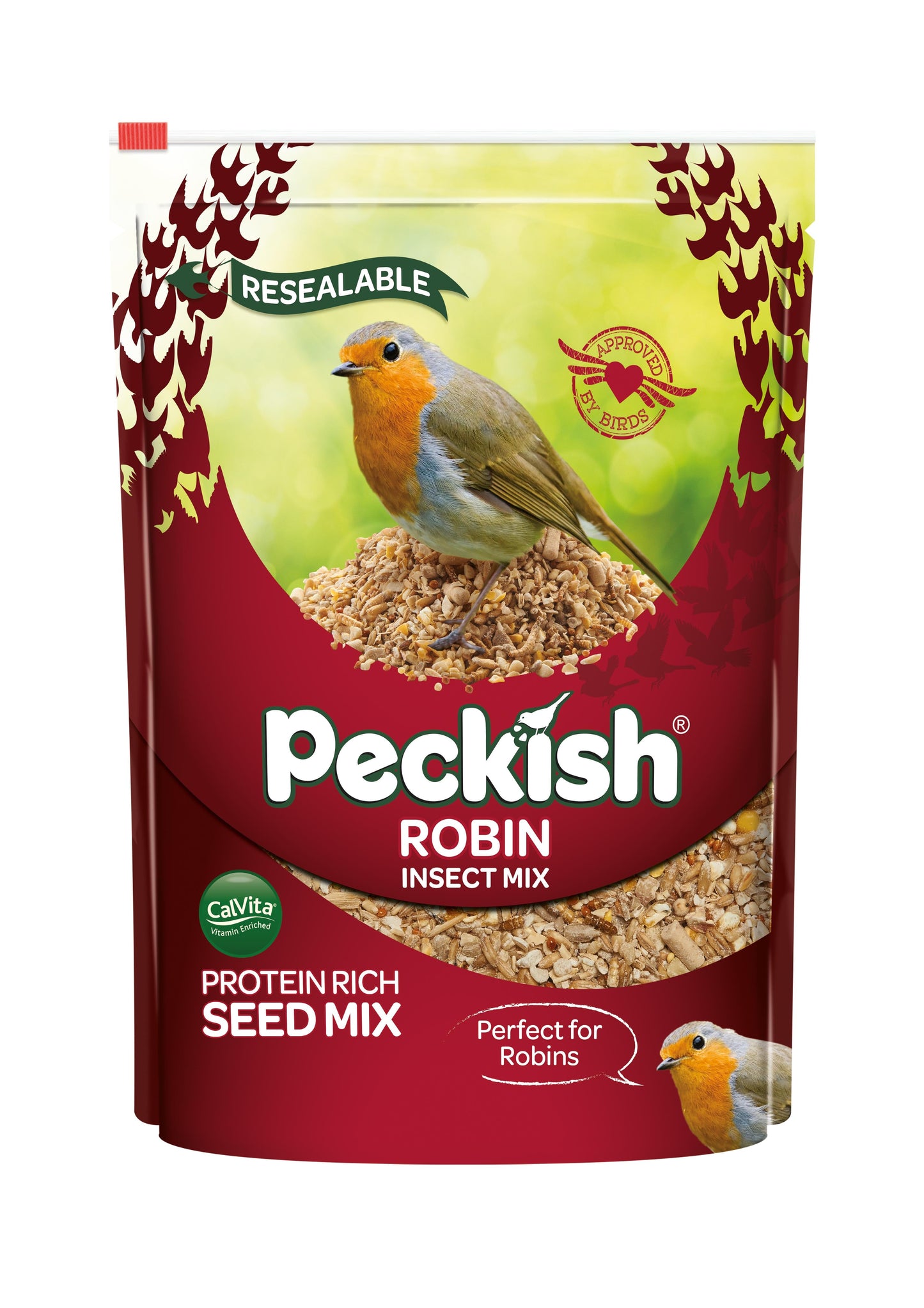 Front View of Peckish Robin Seed & Insect Mix Bird Food