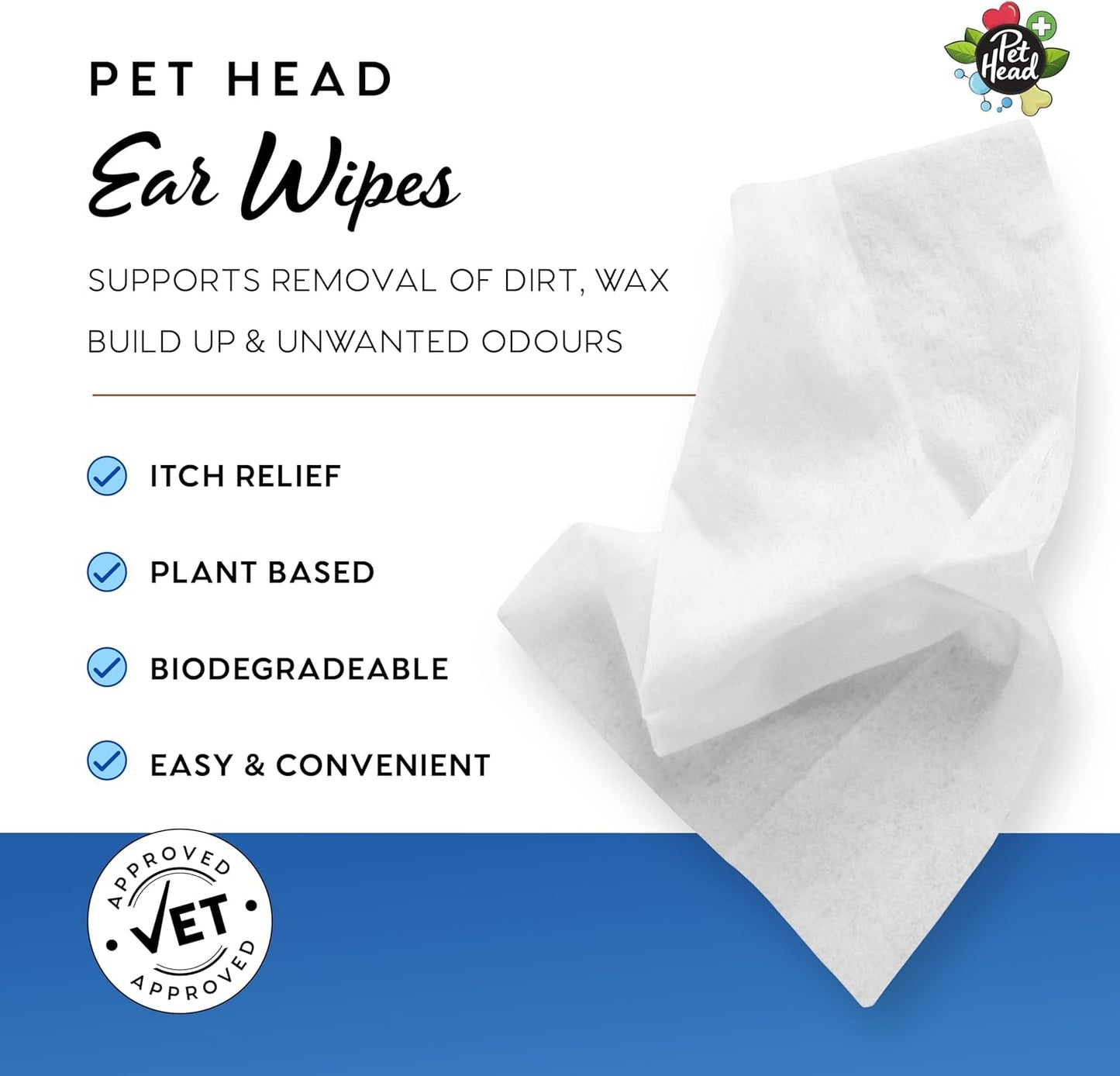 Pet Head Health Ear wipes For Dogs