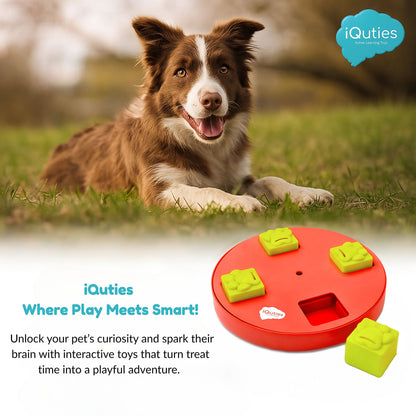 iQuties Wheel Interactive Puzzle Treat Dispenser Dog Toy