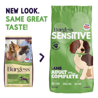 Burgess Sensitive Hypoallergenic Adult Complete Dry Dog Food Lamb Rice