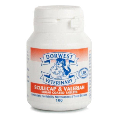 Dorwest Scullcap Valerian Tablets for Dog Cat