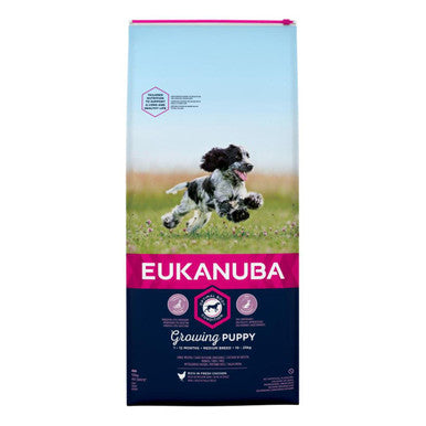 Eukanuba Growing Puppy Medium Breed Dry Dog Food Chicken