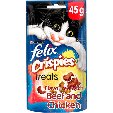Felix Crispies Adult Cat Treats Chicken Beef