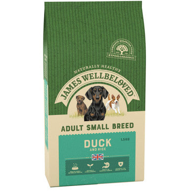 James Wellbeloved Small Adult Dog Duck Rice