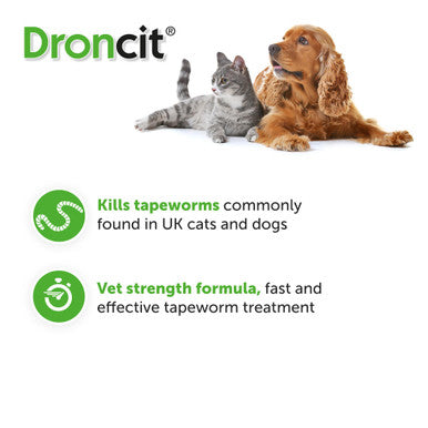 Droncit Tapeworms Tablets for Cats Dogs