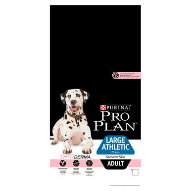 Purina Pro Plan Opti Derma Sensitive Skin Large Athletic Adult Dry Dog Food Salmon