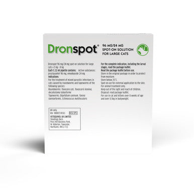 Dronspot Spot On Worming Solution for Large Cats (5 8kg)