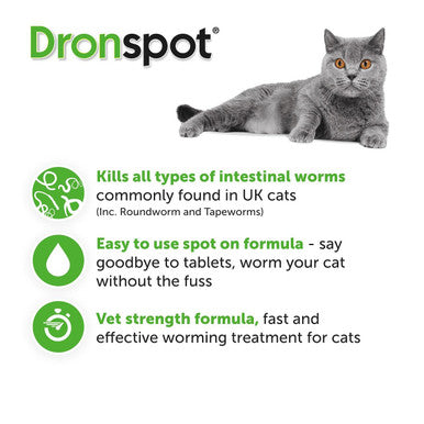 Dronspot Spot On Worming Solution for Large Cats (5 8kg)