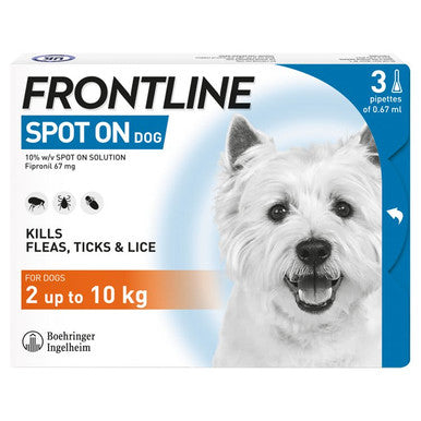 Frontline Spot On Flea Tick Treatment for Small Dogs (2 10kg)