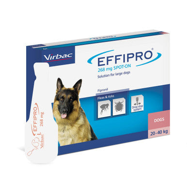 Effipro Spot On Flea Tick Treatment for Large Dogs (20 40kg)