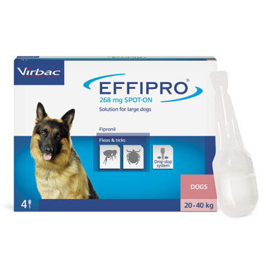 Effipro Spot On Flea Tick Treatment for Large Dogs (20 40kg)