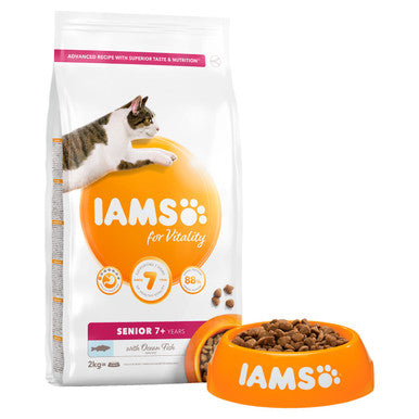 IAMS for Vitality Senior Cat Food with Ocean fish