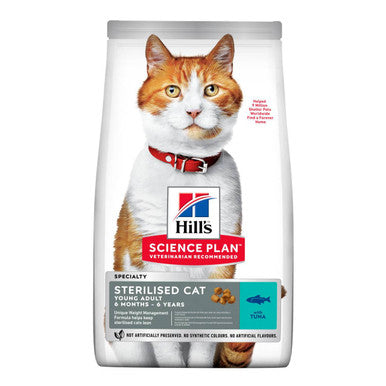 Hills Science Plan Sterilised Young Adult Dry Cat Food Tuna