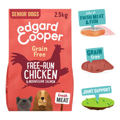 Edgard Cooper Fresh Free Run Norwegian Grain Free Senior Dry Dog Food Chicken Salmon