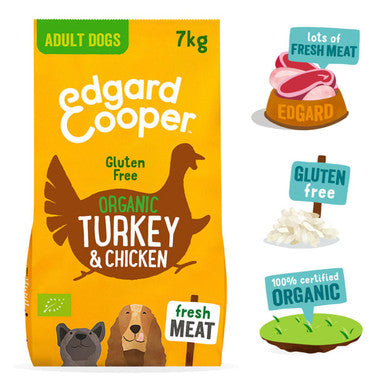 Edgard Cooper Gluten Free Range Organic Free Adult Dry Dog Food Turkey Chicken