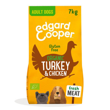 Edgard Cooper Gluten Free Range Organic Free Adult Dry Dog Food Turkey Chicken