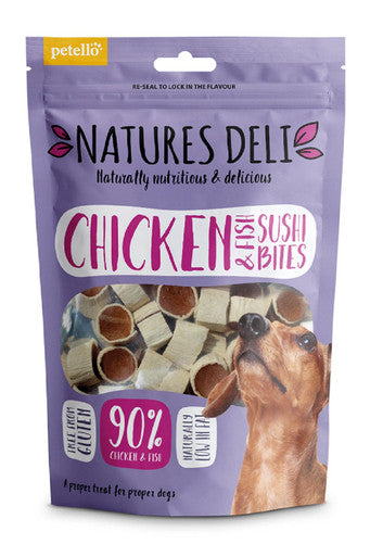 Natures Deli Sushi Bites Adult Dog Treats Chicken Fish
