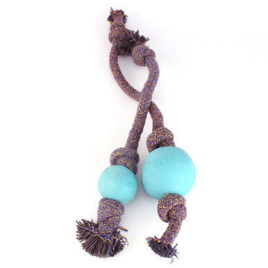 Beco Pets Ball on Rope Dog Toy in Blue