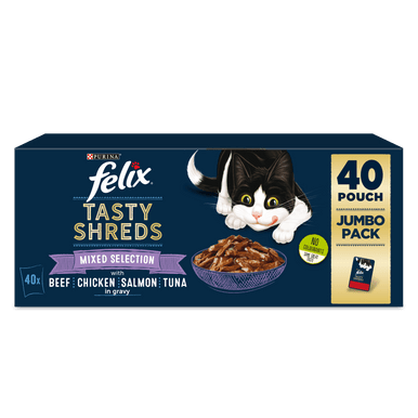 Felix Tasty Shreds Mixed Selection in Gravy Cat Food
