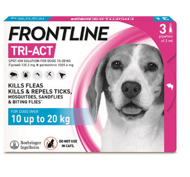 Frontline Tri Act Flea Tick Treament for Medium Dogs (10 20kg)