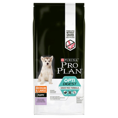 Purina Pro Plan Sensitive Digestion Grain Free MediumLarge Puppy Dry Dog Food Turkey Rice