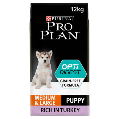 Purina Pro Plan Sensitive Digestion Grain Free MediumLarge Puppy Dry Dog Food Turkey Rice