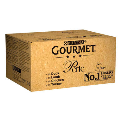 Gourmet Perle Country Adult Mini Fillets Pouches Wet Cat Food Mixed Selection