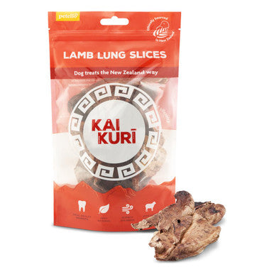 Kai Kuri Air Dried Dog Treats Lamb Lung Slice