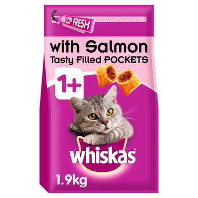Whiskas 1+ Complete Adult Dry Cat Food Salmon
