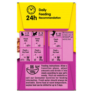 Whiskas 2 12 Months Kitten Wet Cat Food Pouches Poultry Selection in Jelly