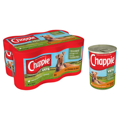 Chappie Adult Wet Dog Food Tins Chicken Rice