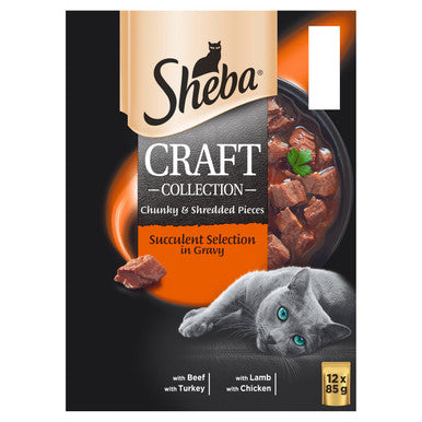 Sheba Craft Feline Adult 1+ Wet Cat Food Mixed