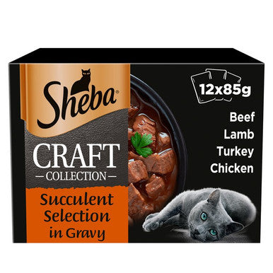 Sheba Craft Feline Adult 1+ Wet Cat Food Mixed