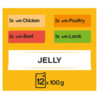 Pedigree Senior Wet Dog Food Pouches Meat Selection in Jelly