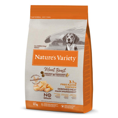 Natures Variety Meat Boost Adult Dry Dog Food Free Range Chicken