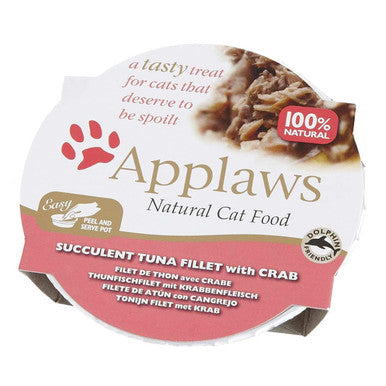 Applaws Natural Pots Tuna Fillet with Crab Wet Cat Food