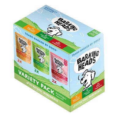 Barking Heads Adult Dog Food Wet Pouches Variety Pack