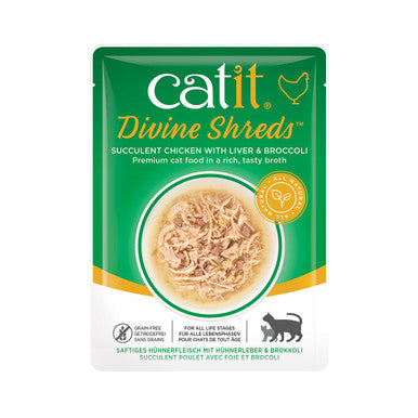 Catit Divine Shreds Chicken with Liver Wet Cat Food