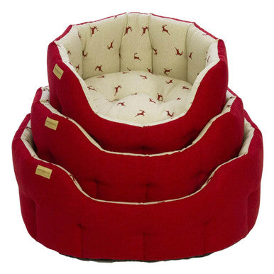 Earthbound Classic Brushed Stag Red Dog Bed